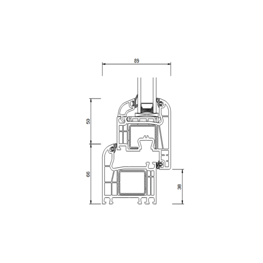 Fenster (DR) IGLO EXT 800x1100 2Fach Verglasung (weiß) – Bild 2