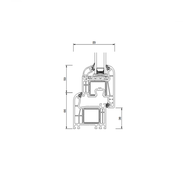 Balkontür IGLO PREMIER 1100x2100 2Fach Verglasung (weiß) – Bild 2