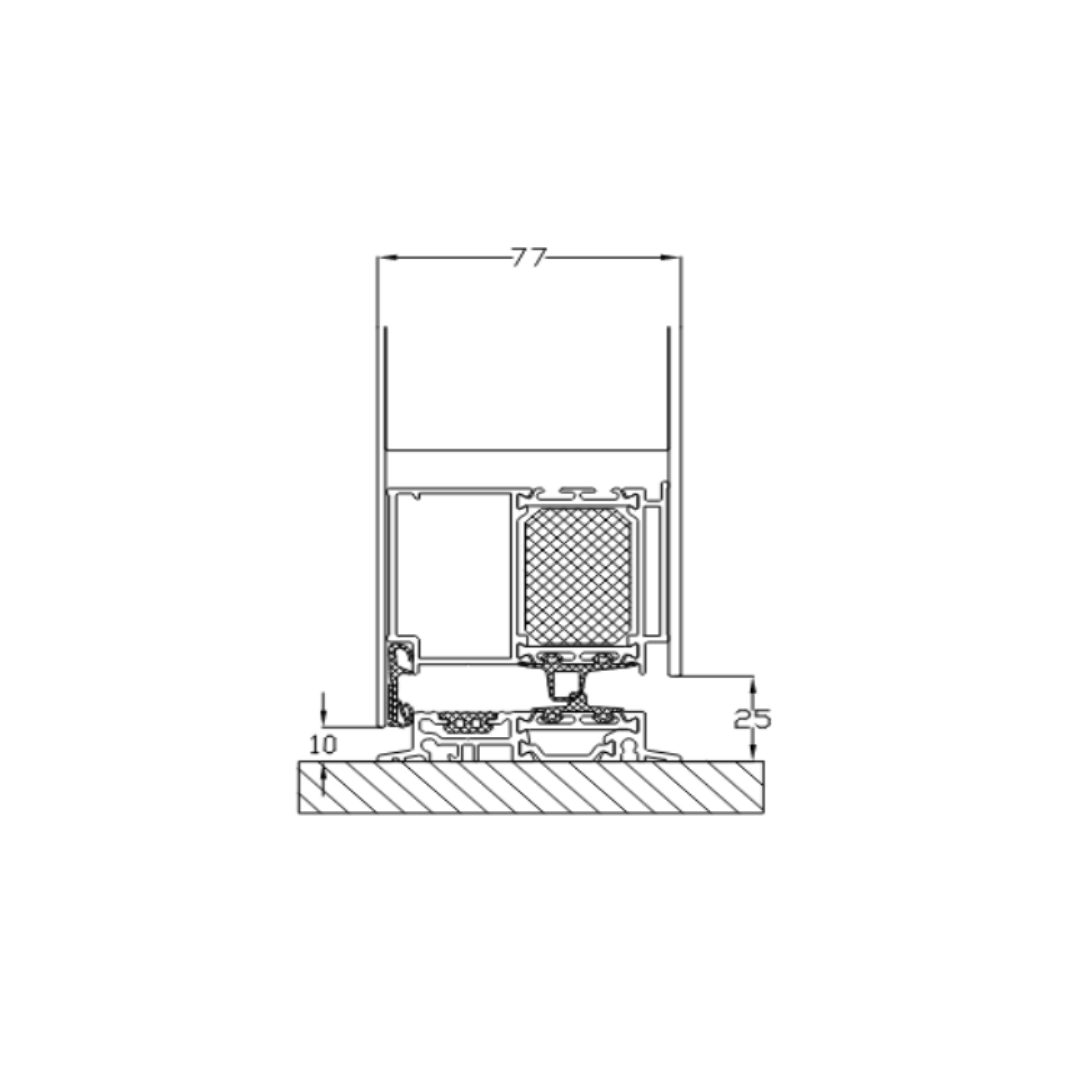 Aluminium Tür D-ART Line 1100x2100 (weiß) – Bild 2