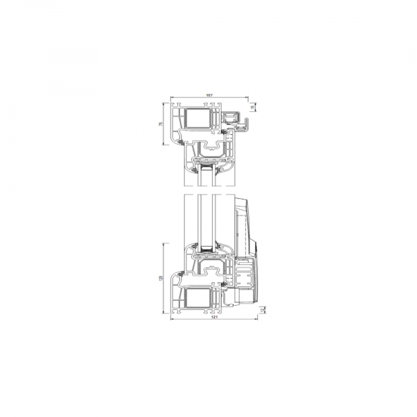 Terassentür Kipp-Schiebe-System IGLO 5 CLASSIC 3000x2500 (weiß) – Bild 3