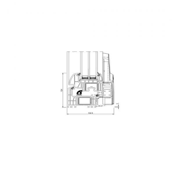 Terassentür Kipp-Schiebe-System IGLO ENERGY 3000x2500 (weiß) – Bild 3