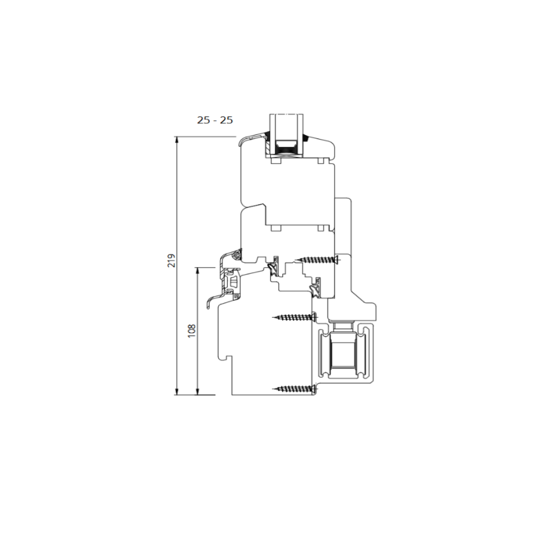 Terassentür Faltanlage SOFTLINE 3000x2500 (weiß) – Bild 3