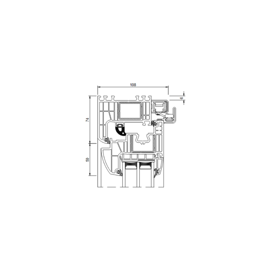Terassentür Kipp-Schiebe-System IGLO ENERGY 3000x2500 (weiß) – Bild 4