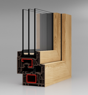 Balkontür IGLO EDGE 1100x2100 2Fach Verglasung (Anthrazit)