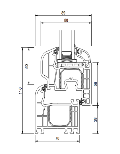 Fenster IGLO 5 600x350 2Fach Verglasung (anthrazit) – Bild 2