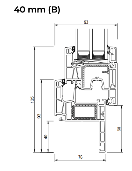 Fenster (DKR) IDEAL NEO MD RENOVATION 800x1100 3Fach Verglasung (anthrazit) – Bild 3
