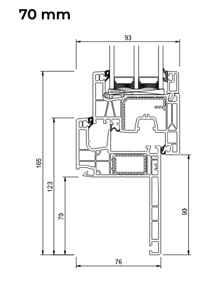 Fenster (DKR) IDEAL NEO MD RENOVATION 800x1100 3Fach Verglasung (anthrazit) – Bild 4