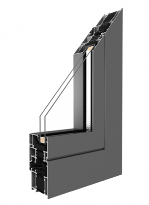 Balkontür Aluminium MB-79N SI 1100x2100 2Fach Verglasung (Anthrazit)