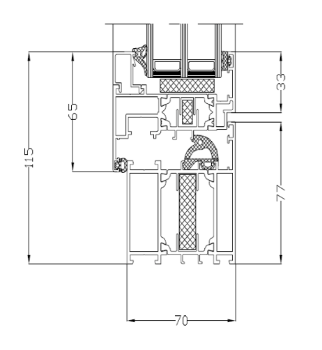 Balkontür Aluminium MB-70HI 1100x2100 2Fach Verglasung (Anthrazit) – Bild 2