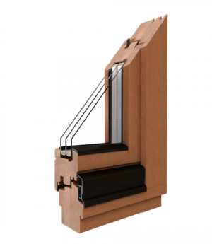 Balkontür Holz SOFTLINE 1100x2100 2Fach Verglasung (Anthrazit)