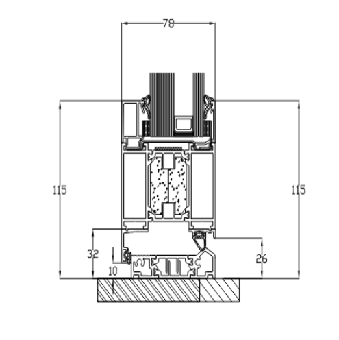 Aluminium Tür MB-78EI 1100x2100 (weiß) – Bild 3