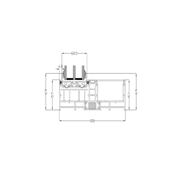 Terassentür Schiebetür CORE VISION PLUS 3000x2500 (weiß) – Bild 2