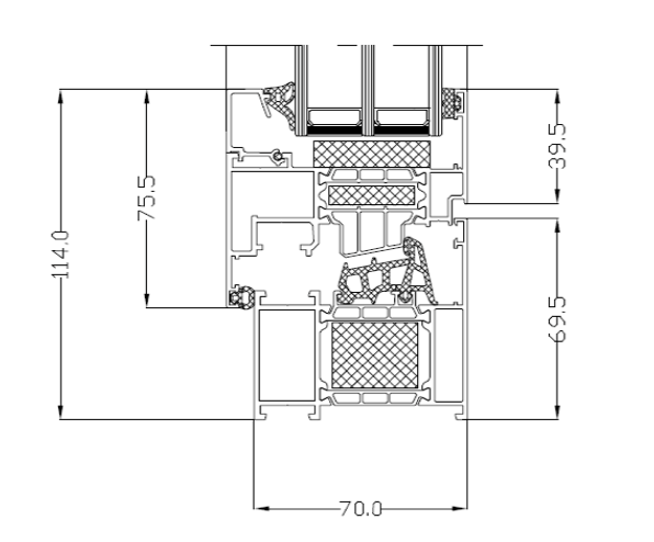 Fenster (DKR) Aluminium MB-79 N 800x1100 2Fach Verglasung (anthrazit) – Bild 2