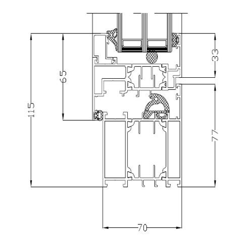 Fenster (DKR) Aluminium MB-70 800x1100 2Fach Verglasung (weiß) – Bild 2