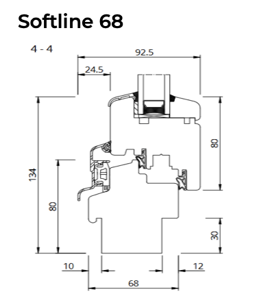 Fenster (DKR) SOFTLINE 78 800x1100 2Fach Verglasung (anthrazit) – Bild 2